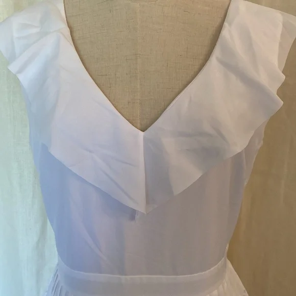 Banana Republic Laser Cut Ruffle Tier Midi Dress - Picture 3 of 11